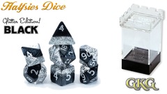 Halfsies Dice - Glitter Black